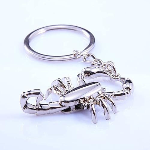 Cafurty Metal Scorpion Keychain Silver Key Ring Movable Tail & Feet #TOP2