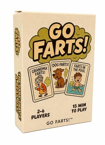 Go Farts! Card Game The Hilarious Family Card Game that Will Make You Laugh Out Loud | Funny Party Card Game for Kids & Adults | 26 Players | Indoor Summer Activities | Ages 4+ (Amazon Exclusive)
