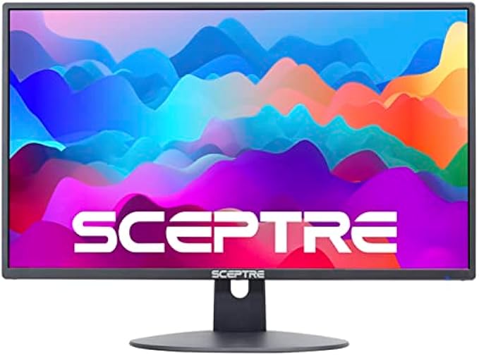 Sceptre New 22 Inch FHD LED Monitor 75Hz 2X HDMI VGA Build-in Speakers, Machine Black (E22 Series)