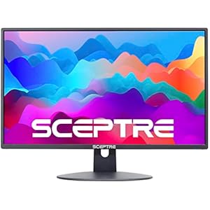Sceptre New 22 Inch FHD LED Monitor 75Hz 2X HDMI VGA Build-in Speakers, Machine Black (E22 Series)