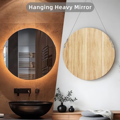 Image of 2PCS Picture Hanging Wires, 1m*1.5mm Adjustable Wire Picture Hanging Kit, Mirror Frame Hanging Kit for Photo Frame Picture Artwork, Mirror Hanging, Holds up to 66 lbs. (A-1M-2PCS), ‎Silver
