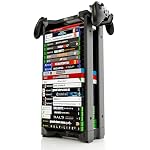ADZ Universal Game Holder – 23 Game Storage Tower Rack for PS2 PS3 PS4 PS5 PSP Xbox 360 Xbox One Series X Wii Switch Games DVD and Blu-Ray Disks. Includes 2 Controller Mounts (Black)