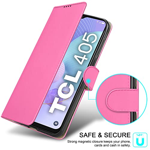 PIXFAB For TCL 405/406 / 408 Leather Phone Case, Magnetic Closure Full Protection Book Folio Design - Image 4