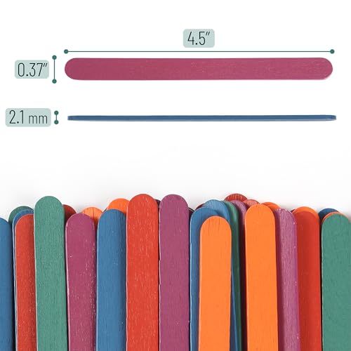 Palitos de paletas de colores con bordes pulidos Mr. Pen para manualidades seguras 4