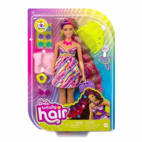 Barbie Totally Hair Flower Muñeca 21.6 cm miniatura 2