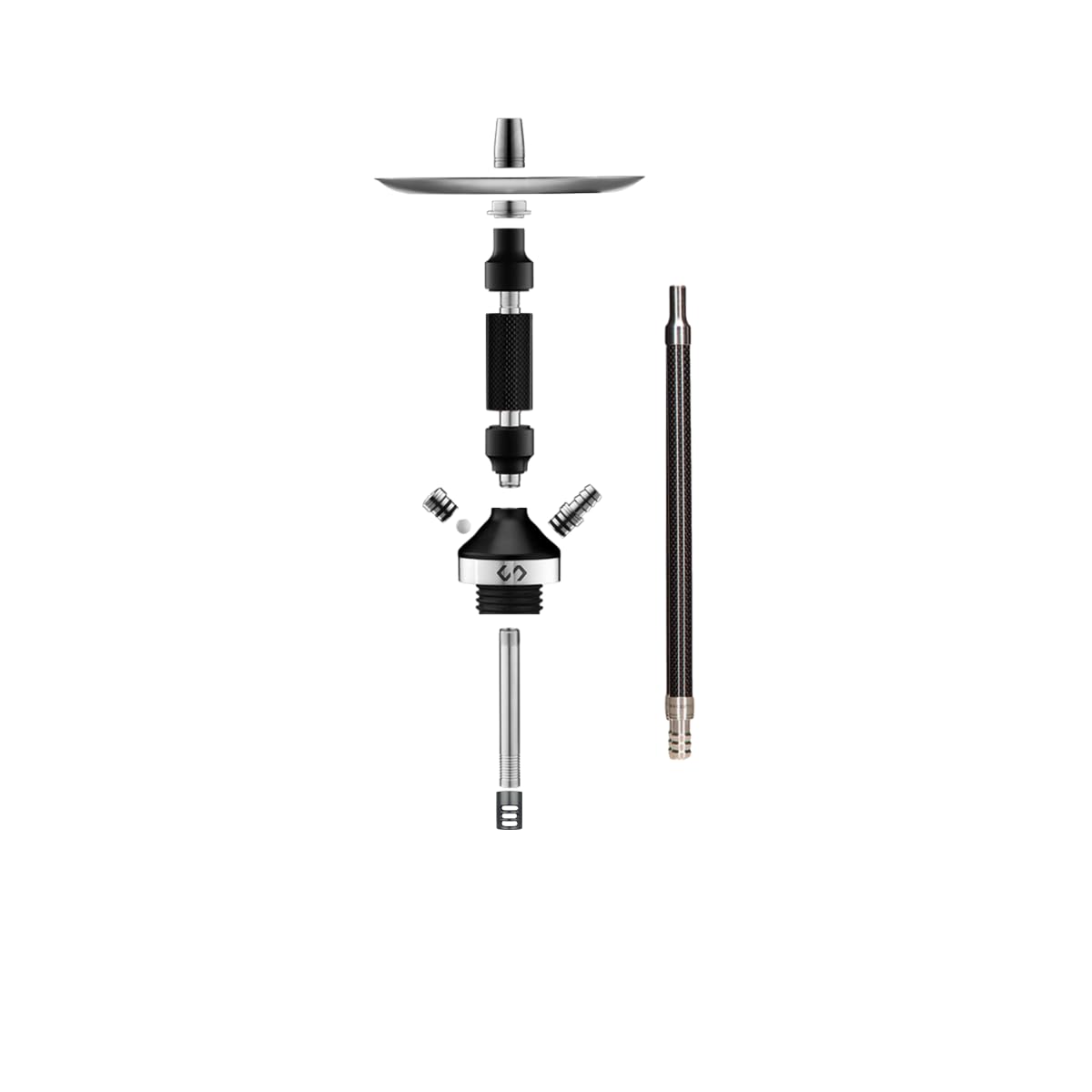 Conceptic Design Smart Carbon Fiber Hookah Black Without Glass Base