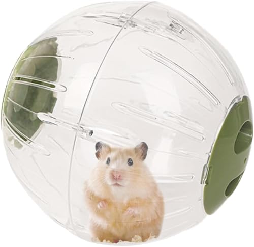 Large Hamster Exercise Ball 18.5x18.5x18.5cm Transparent Hamster Ball Hamster Ball Quiet Safe Running Wheel Ball for Syrian Hamsters Chinchillas Small Pets Escape Proof Ventilated