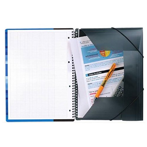 OXFORD Lot de 5 Cahiers ETUDIANT "Nomadbook" 24x31 cm Séyès 160 pages 90g avec chemise intégrée