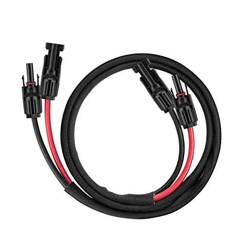 Geosiry 3FT 10AWG Solar Panel Extension Cable with Female and Male Connectors Solar Cable for Solar Panels Charge Controllers and Solar Generator (10AWG 3FT)