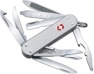 Victorinox Taschenmesser Mini Champ Alox (18 Funktionen, Schere, Nagelfeile, Schraubendreher, Orangenschäler) silber