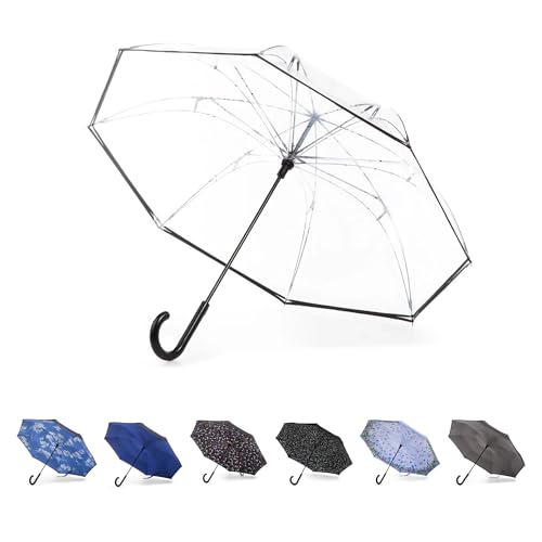 Image of Totes Auto Reverse Close Windproof Stick Inbrella with Water Repellent Protection