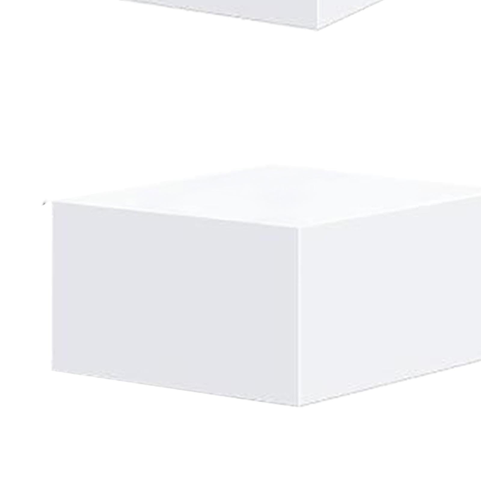8 Pièces Acrylique Cube Présentoir Riser Buffet Riser, Présentoir Alimentaire, Riser Alimentaire Nidification Riser pour de Cosmétique, Blanc
