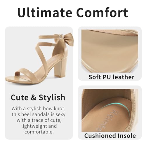 Image of Reimferce Womens Comfortable Heels for Wedding: No Blisters & Sore Feet by 40% Better Shock Absorption During Wedding - 8-Hour Keeping Pain-Free for Brides & Bridesmaids