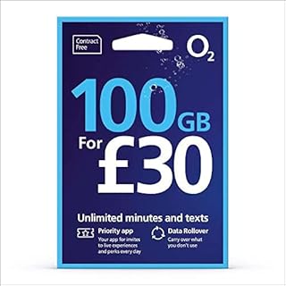 O2 100GB Data Sim includes £30 top up, 100GB Data, Unlimited Calls & Unlimited Texts +500 international minutes to 29 countries
