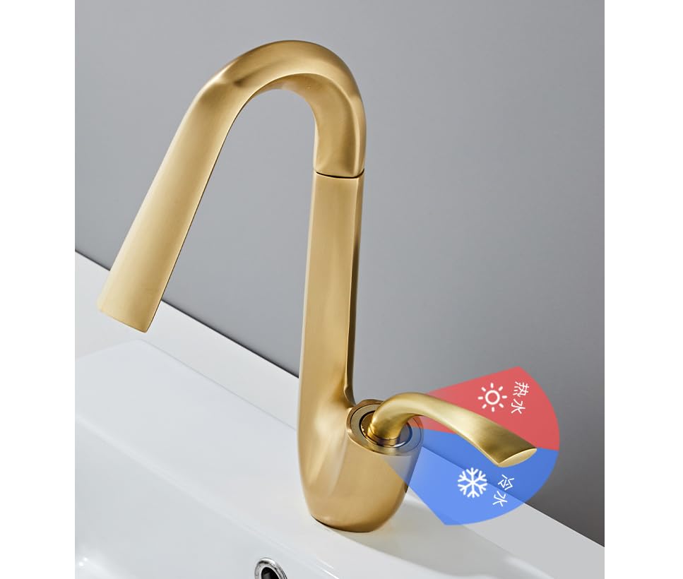 Robinet de lavabo anti-éclaboussures en cuivre blanc eau chaude et froide