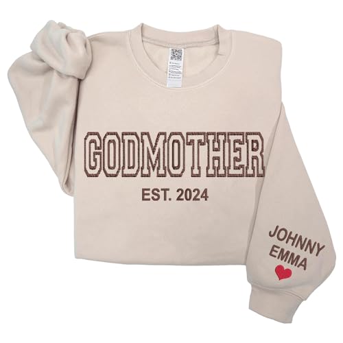 Love Signal Personalized Embroidered Grandma Crewneck Sweatshirt, Mothers Day Shirt, Mama Sweatshirt with Kids Name