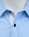 AOTIK Boys Stretch Multi-Use Dress Shirts Wrinkle Free Long Sleeve Button Down Shirts Formal Wedding Prom Shirts 14 Light Blue
