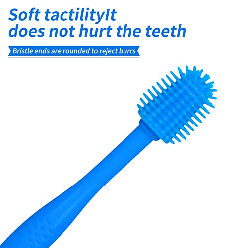 Image of 3 Pack Cat Toothbrush with 360-degree Head,Full Surround Bristles Silicone Safe, Effective and Deep Pet Teeth Cleaning,Brush Away Bad Breath Toothbrush cat Teeth Cleaning Health Care
