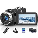 8K 64MP Camcorder Video Camera 18X Digital Zoom YouTube Vlogging Camera Webcam IR Night Vision WiFi 3.0”Touch Screen Camcorders with Microphone, 32G SD Card, Remote Control and 2 Batteries