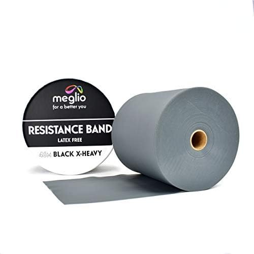 Meglio Resistance Band Latex Free 46 Metre Roll for Fitness workouts, Gym, Home workouts, Stretches, Strength Training & Rehabilitation