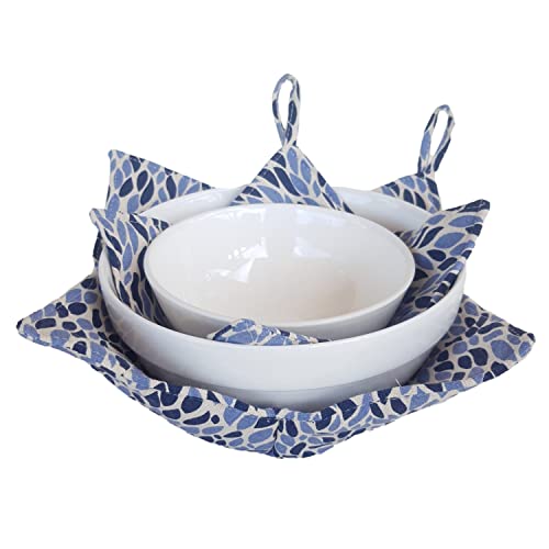 CUSHYSTORE 2 Bowl Cozies Cotton Holders Heat and Cold Resistant Anti-Scalding Protector 8.5