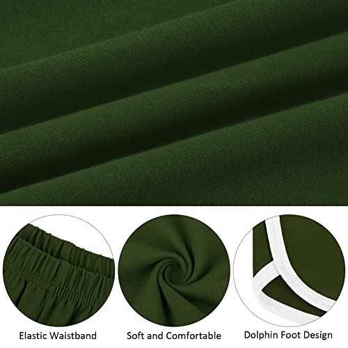 Apoway 6 Packs Dance Shorts Women Cotton Waistband Summer Sports Yoga Shorts for Women2