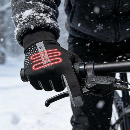 USB Electric Heated Gloves for Men Women Touchscreen Function Hand Warmers | 10×4'' Waterproof Winter Gloves Men Warm Gloves for Work Cycling Driving Hiking Exercise Running Motorcycle Gloves for Women - image 9