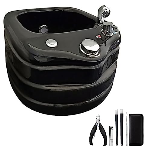 Massager Foot Soaking Bath Basin Feet Basin Sturdy Durable Acrylic Foot Bath Pedicure Kit Foot Spa Great For Getting The Dead/Old Skin Off Your Feet Spa Bath With Heat And Bubble Massageand Jets ( Siz