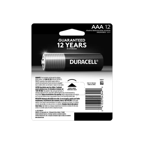 Image of Duracell Coppertop AAA Batteries with Power Boost Ingredients, 12 Count Pack Triple A Battery with Long-lasting Power, Alkaline AAA Battery for Household and Office Devices