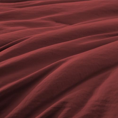 Image of Full Size Comforter Sets-7 Pieces Ultra Soft Bed in a Bag Full Bedding Sets | Prewashed All Season Comforter with Sheets, Pillow Shams & Pillowcases, Bright Red