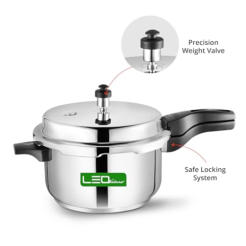 Image of 2L, 3L & 5 Litres Pressure Cooker Combo | Outer Lid | Stainless Steel | Induction & Gas Stove Compatible | ISI Certified | 5 Years Manufacturer's Warranty (2,3,5 litre Combo)