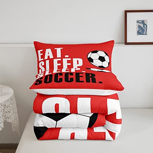 Image of Feelyou Football Bedding Set King Size 3Pcs for Boys Girls Women Men