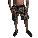 Yakuza Herren Pray Sweat Shorts, Schwarz, 3XL