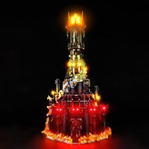 Kyglaring Juego de luces LED compatible con Lego The Lord of The Rings: Barad dûr 10333 Bloques de construcción, Juego kit de iluminación decorativa para de modelos Lego 10333 (No Modelo)