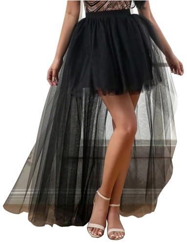Womens High Low Tulle Tutu Skirt for Prom Party