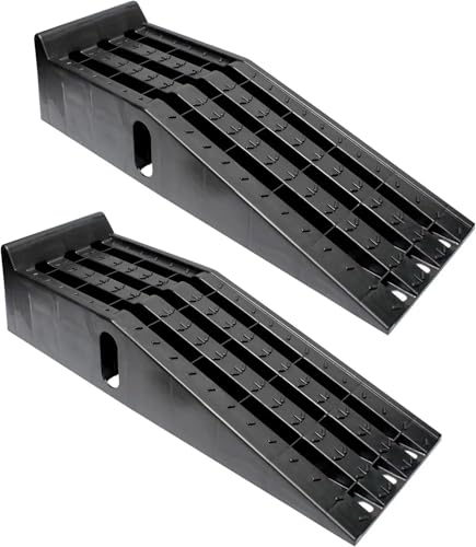 Juego de 2 rampas Servicio for vehículos, Elevador Coches 6,3 Pulgadas, for Camiones Alta Resistencia for Mantenimiento para Garaje Acera