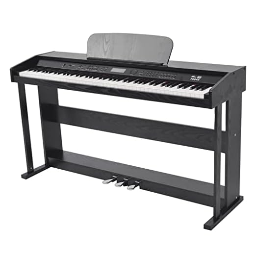 vidaXL Pianoforte Digitale 88 Tasti e Pedali Melamina Nera Strumento Musicale