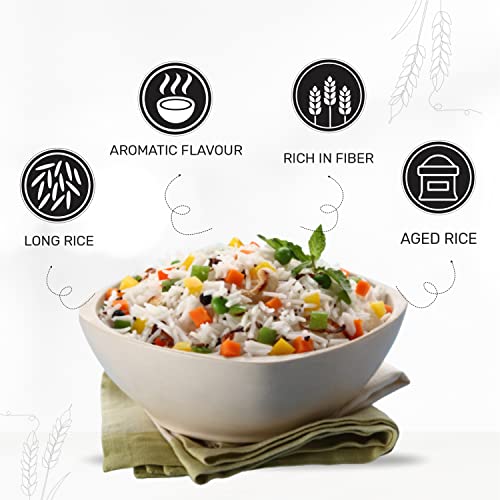 Image of Pansari Basmati rice Combo Royal & Khana, Great Taste and Mesmerizing Aroma | Long Grain, Naturally Aged(2-Years) with Fortified | Basmati Rice, Biryani Rice, Pulao Rice (5+1Kg)