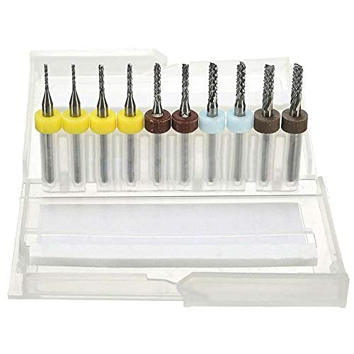 Imported 3.175mm End Mill CNC Cutting Bits Mini PCB Carb Tools Milling Cutters Kit Set-image-5