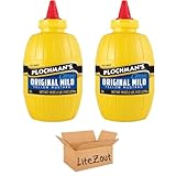 Plochman's Original Mild Classic Yellow Mustard, 10.5 Ounce (Pack of 2), by Litezout
