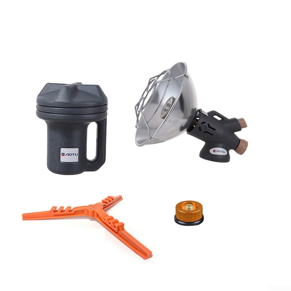 Chauffage électrique à gaz avec base pliable portable, niveaux de chaleur réglables pour le camping, la pêche et la terrasse (B)