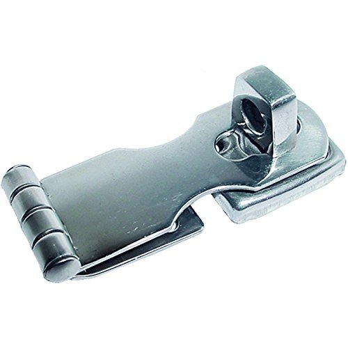 White Water Stainless Steel, Heavy Duty Swivel Eye Hasp Latch for Boat, Yacht, RV, Cabinets, etc. (7751S - Hasp, 3-1/2")