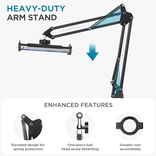 image for InnoGear Tablet Floor Stand, Overhead Bed Phone Stand Adjustable Holde