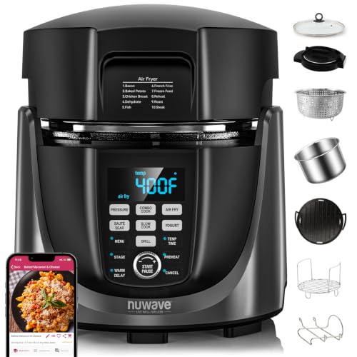 Nuwave Duet Air Fryer, Electric Pressure Cooker & Grill Comb...