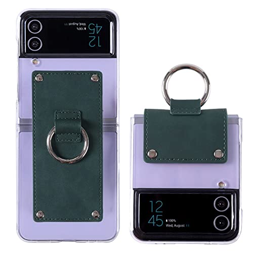 Coque Galaxy Z Flip 4 antichoc avec anneau de maintien Vert