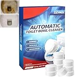 12-Pack Heavy Duty Toilet Cleaner Tablets, Effortless Limescale & Stain Remover, Long-Lasting Bowl Freshener & Descaler, No Scrubbing Needed