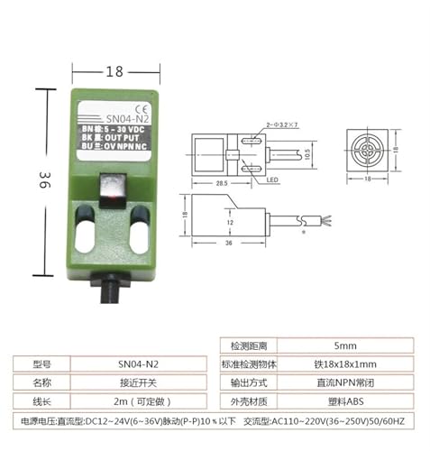 Interruptor de proximidad NPN NC para nivelación de impresoras 3D caseras 4