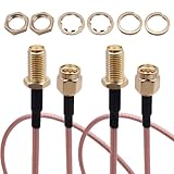Connecteurs de Haute Qualité: Ce câble SMA rallonge assure une connexion fiable avec un connecteur SMA Male de 50 Ohms et un connecteur SMA Femelle conçu pour un montage en cloison. La qualité des connecteurs garantit une performance optimale et une faible perte de signal, ce qui est essentiel pour vos appareils de communication sans fil.