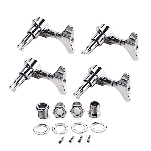VANZACK Bass Guitar Tuning Pegs Machine Heads for Electric Acoustic Guitars Durable Construction Includes Ferrules Screws Replacement for Old Tuners