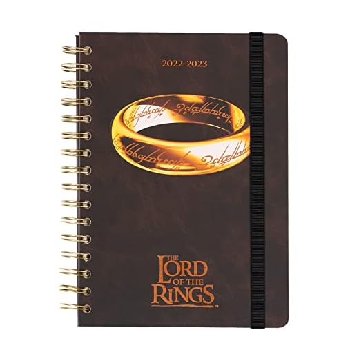Grupo Erik Agenda 2022 2023 semana vista El Señor de los Anillos - Agenda A5 - Agenda escolar 2022 2023 desde agosto 2022 a julio 2023 / Agenda semana vista - Licencia oficial